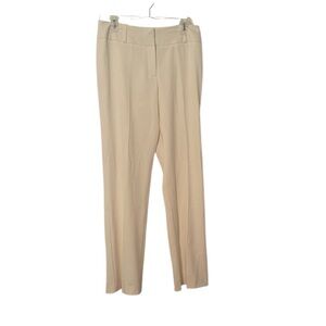 Atelier Luxe Boutique Straight Leg Lined Elegant Cream Women's Pants Size 6 NWT